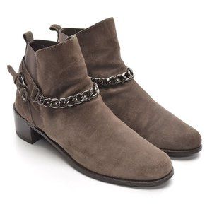 Stuart Weitzman OnTheStreet Chain Ankle Boots 8.5 M